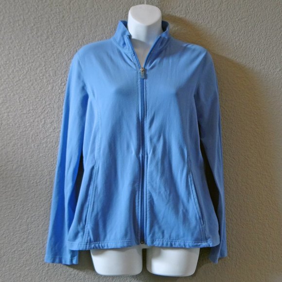 Eddie Bauer Performance Systems Blue Zip up Activewear Jacket Size M Woman - Picture 1 of 7